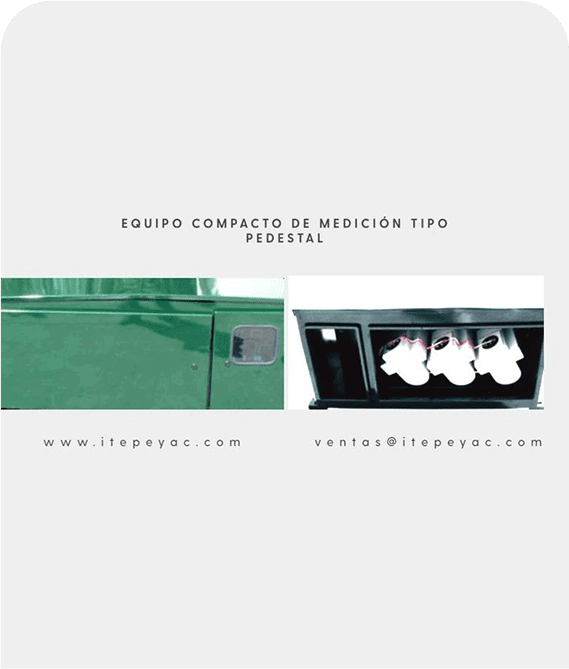 Compact pedestal-type measurement equipment display.