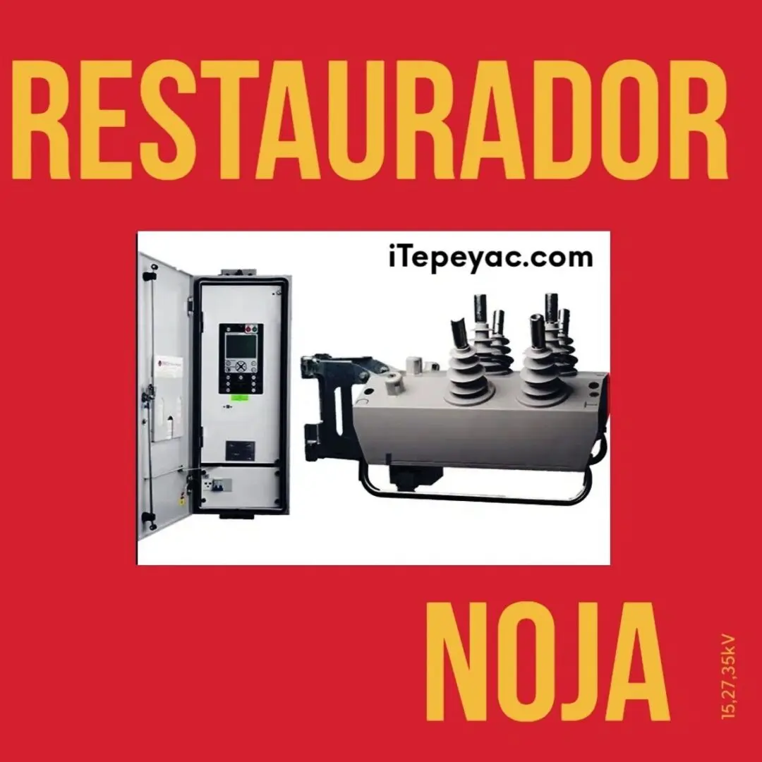 Electrical equipment with red background.