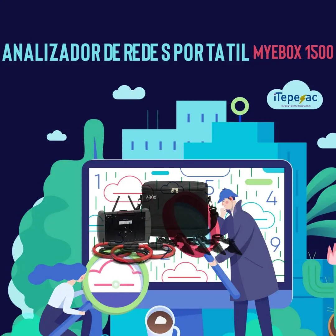 Portable network analyzer promotional illustration.