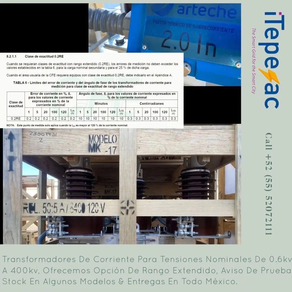 Electrical transformers with technical specifications display.