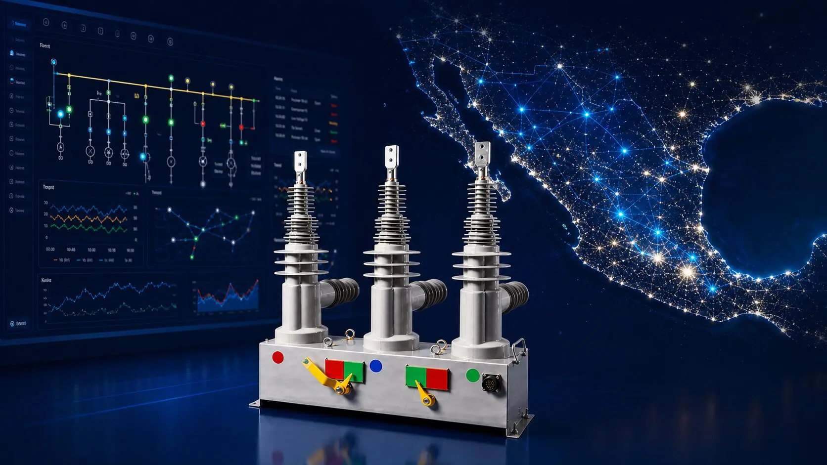 Automatización, supervisión y control inteligente de redes eléctricas de distribución con restauradores Wasion y tecnología SCADA.