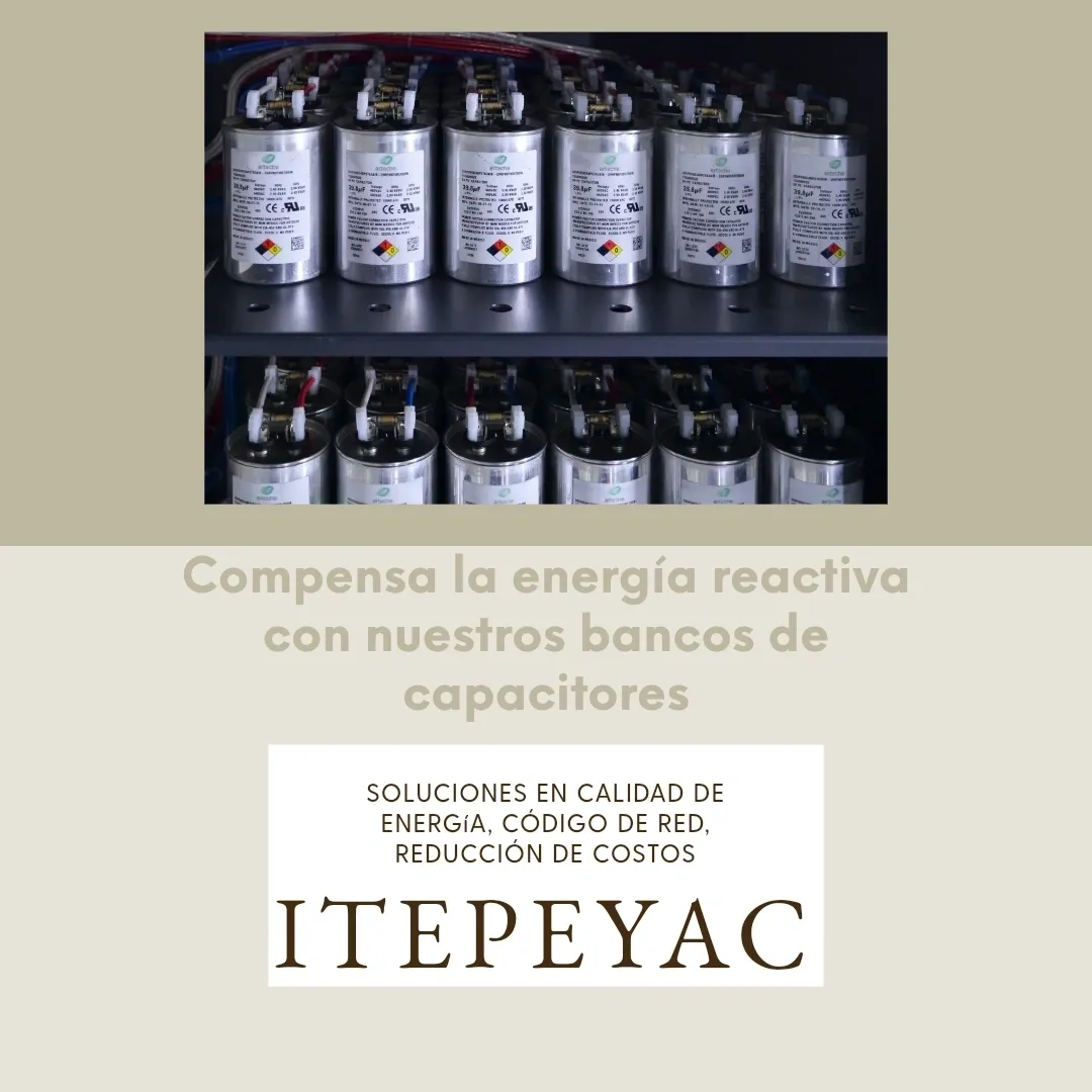 Capacitor banks for reactive energy compensation.