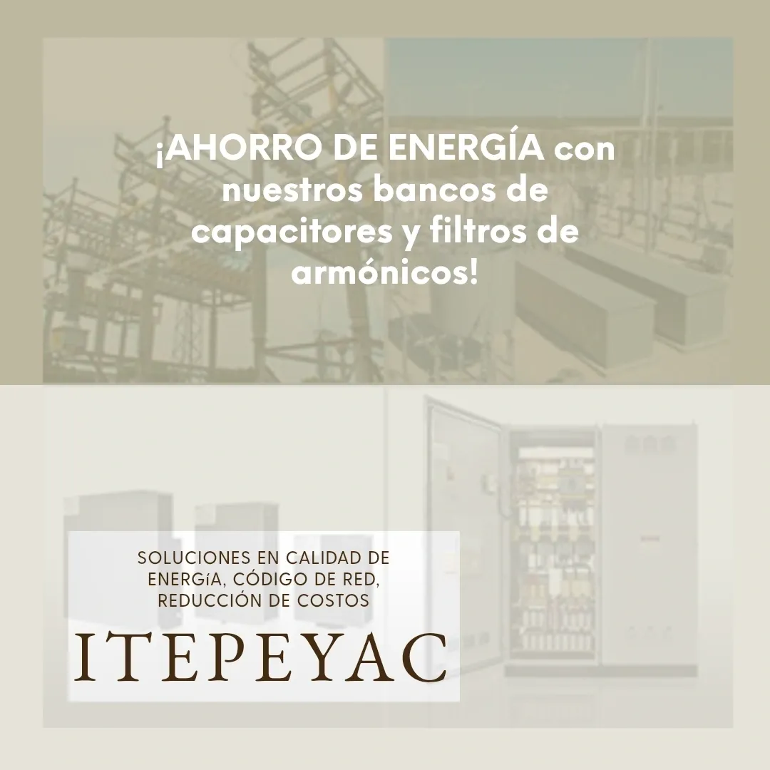 Energy savings with capacitor banks advertisement.