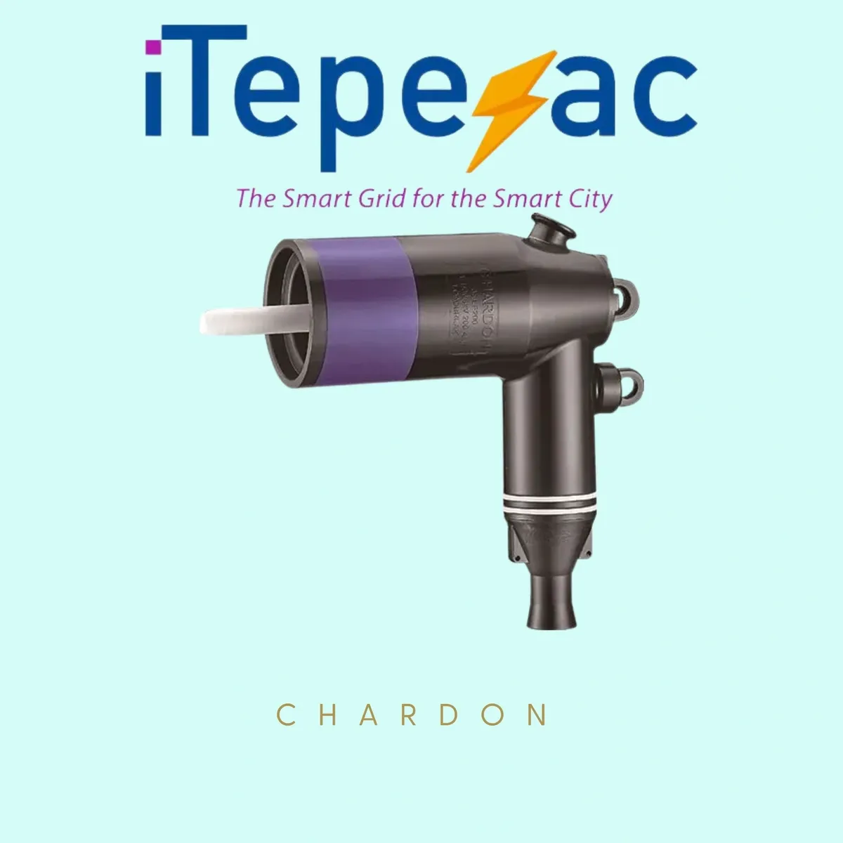 Electrical device with "iTepeac" branding and slogan.