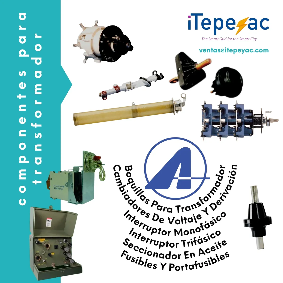 Transformer components with various electrical parts.