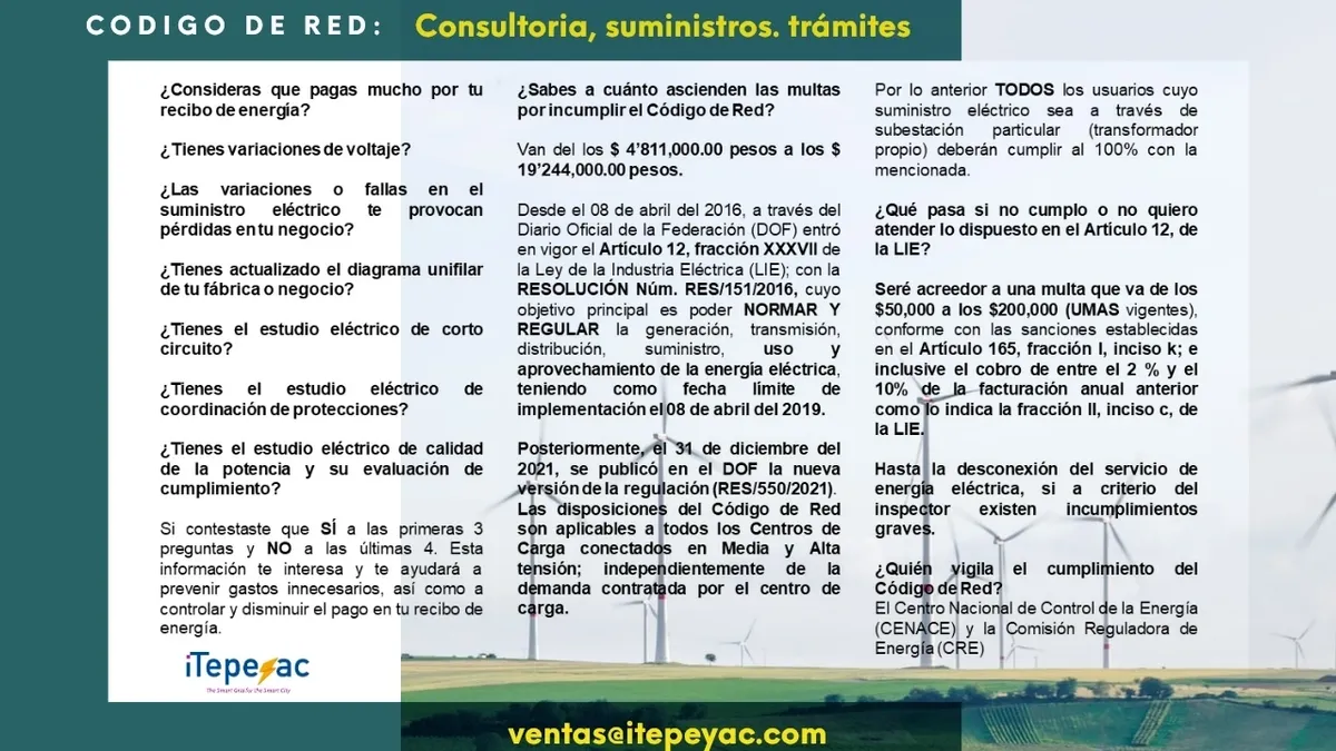 Energy consultancy and compliance information brochure.