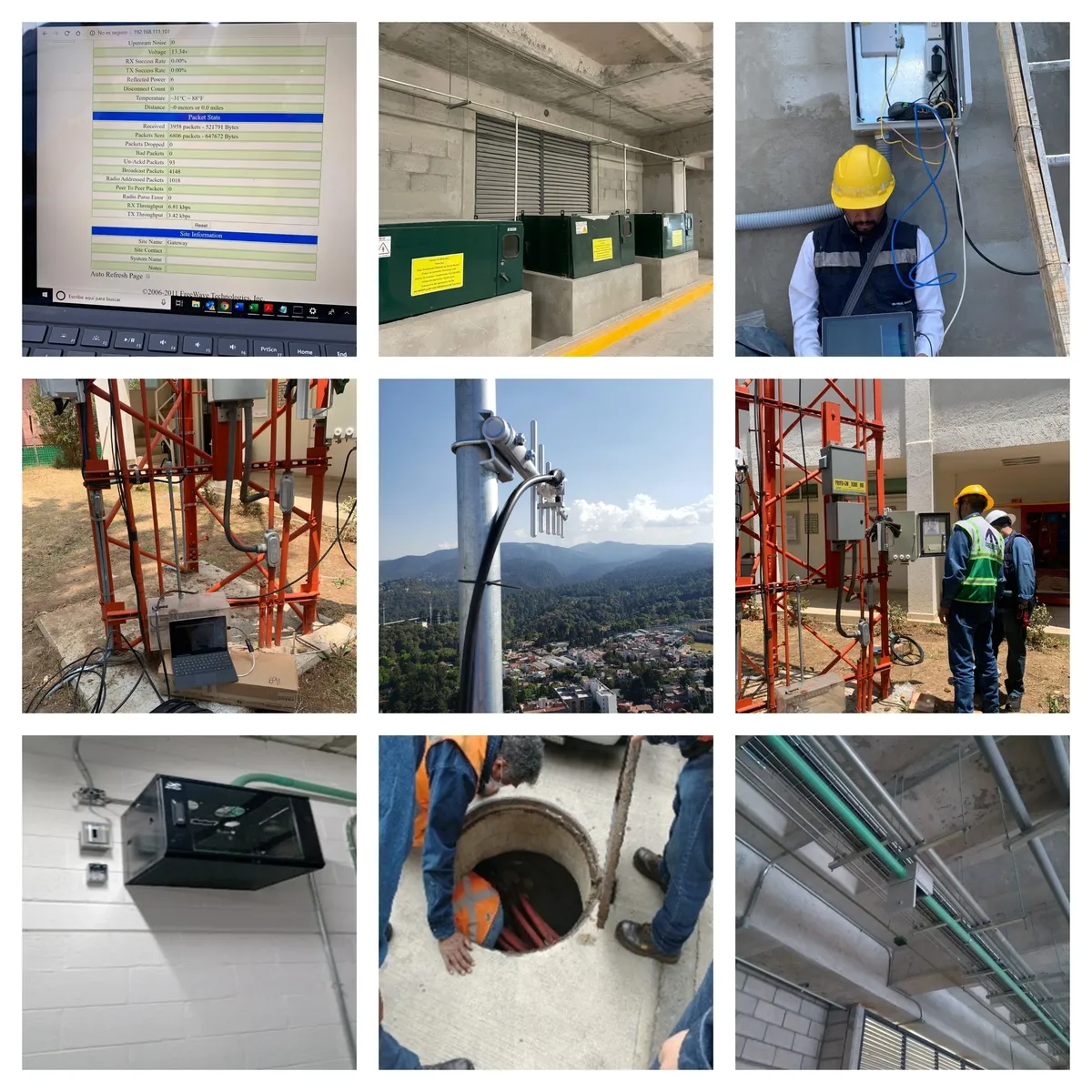 Construction site activities and equipment in progress.