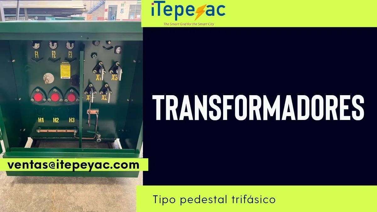 Three-phase pedestal transformer advertisement.