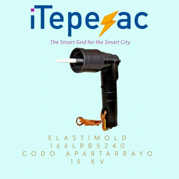 Electrical connector with brand and specifications displayed.