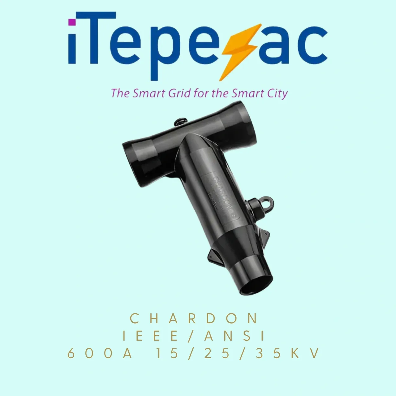 Electrical connector with company logo and specifications.