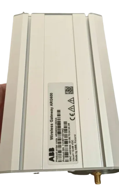 Wireless gateway device with identification labels.
