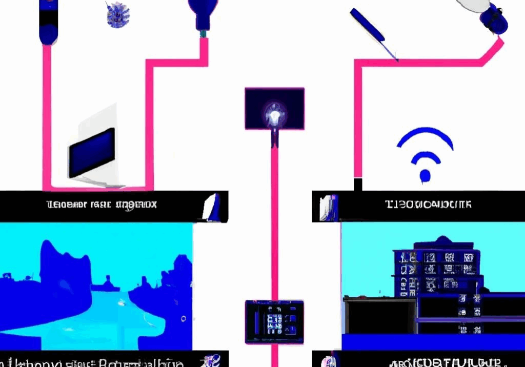Smart home technology concept illustration.
