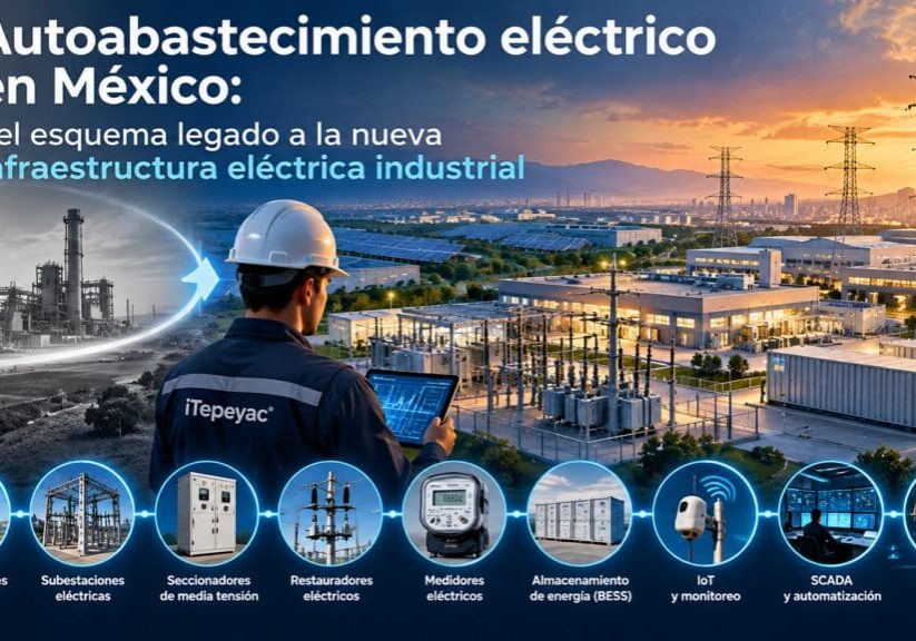 Autoabastecimiento eléctrico en México y nueva infraestructura eléctrica industrial con subestaciones, transformadores, BESS, IoT y SCADA
