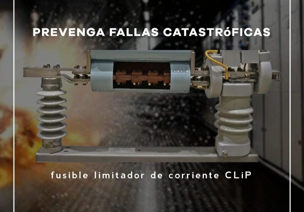 Electrical fuse with sparks in background.