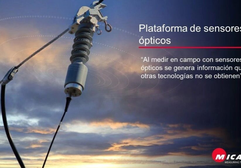 Optical sensor platform with sunset background.